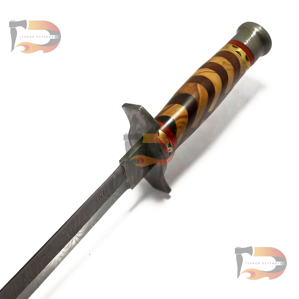 15" Inches Handmade Full Tang Damascus Steel Knife  - Premium Quality, Damascus Blade, Perfect for Collectors and Outdoor Adventure