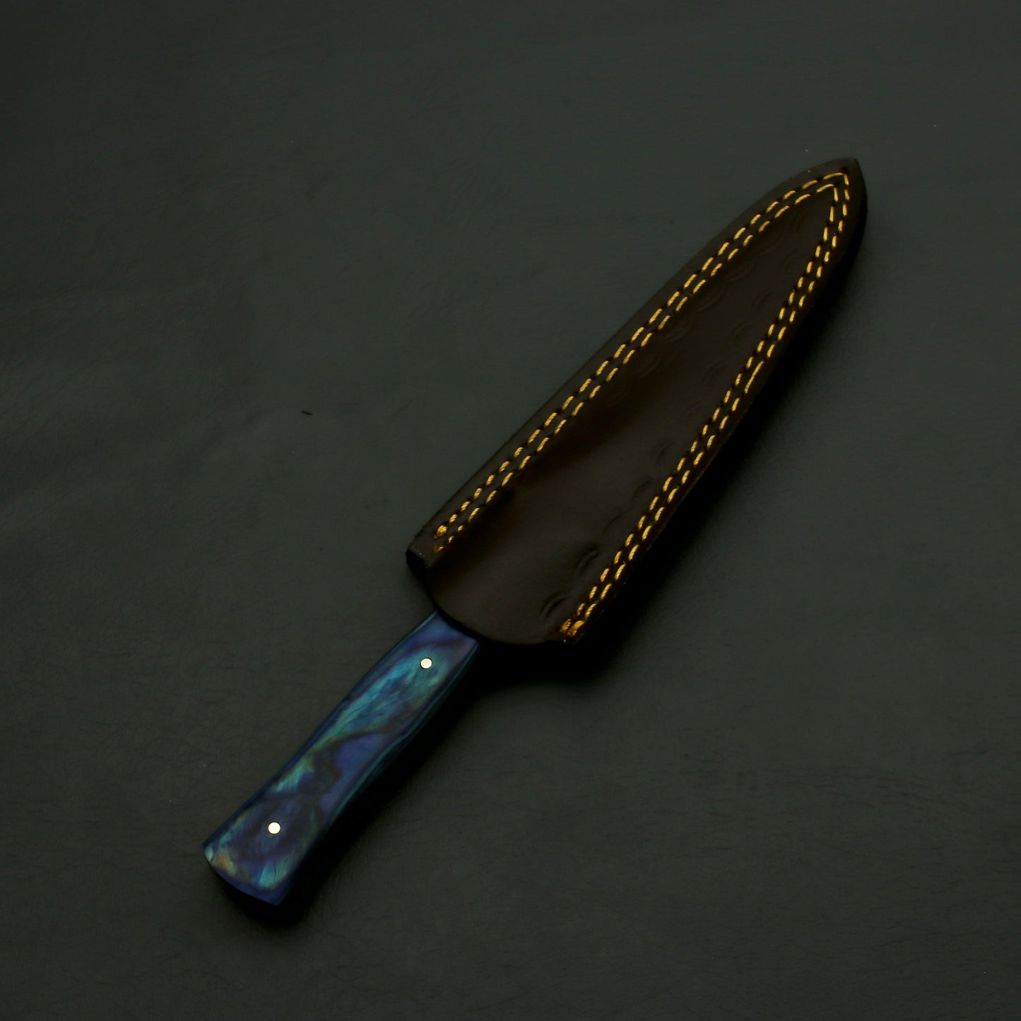 Combo of 2: Hand Forged Damascus Steel Hunting Double Edge Dagger Boot Knife Hunting Terror Defender 