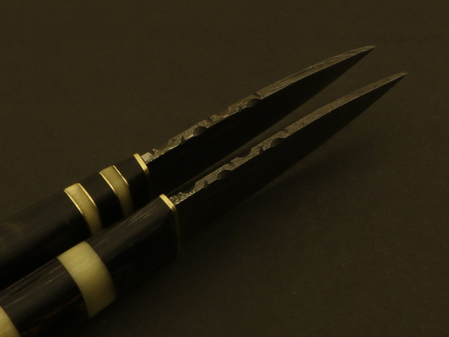 Combo Of 2: Celtic Scottish Dirk SGIAN DUBH DAGGER Bone Handle Knife. Knives Terror Defender 