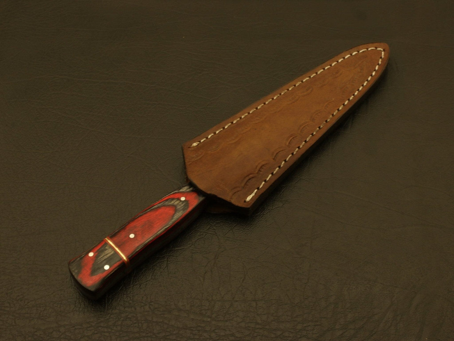 Combo of 2 : Handmade Custom Damascus Steel Hunting Double Edge Dagger Boot Knives with sheath Hunting Terror Defender 