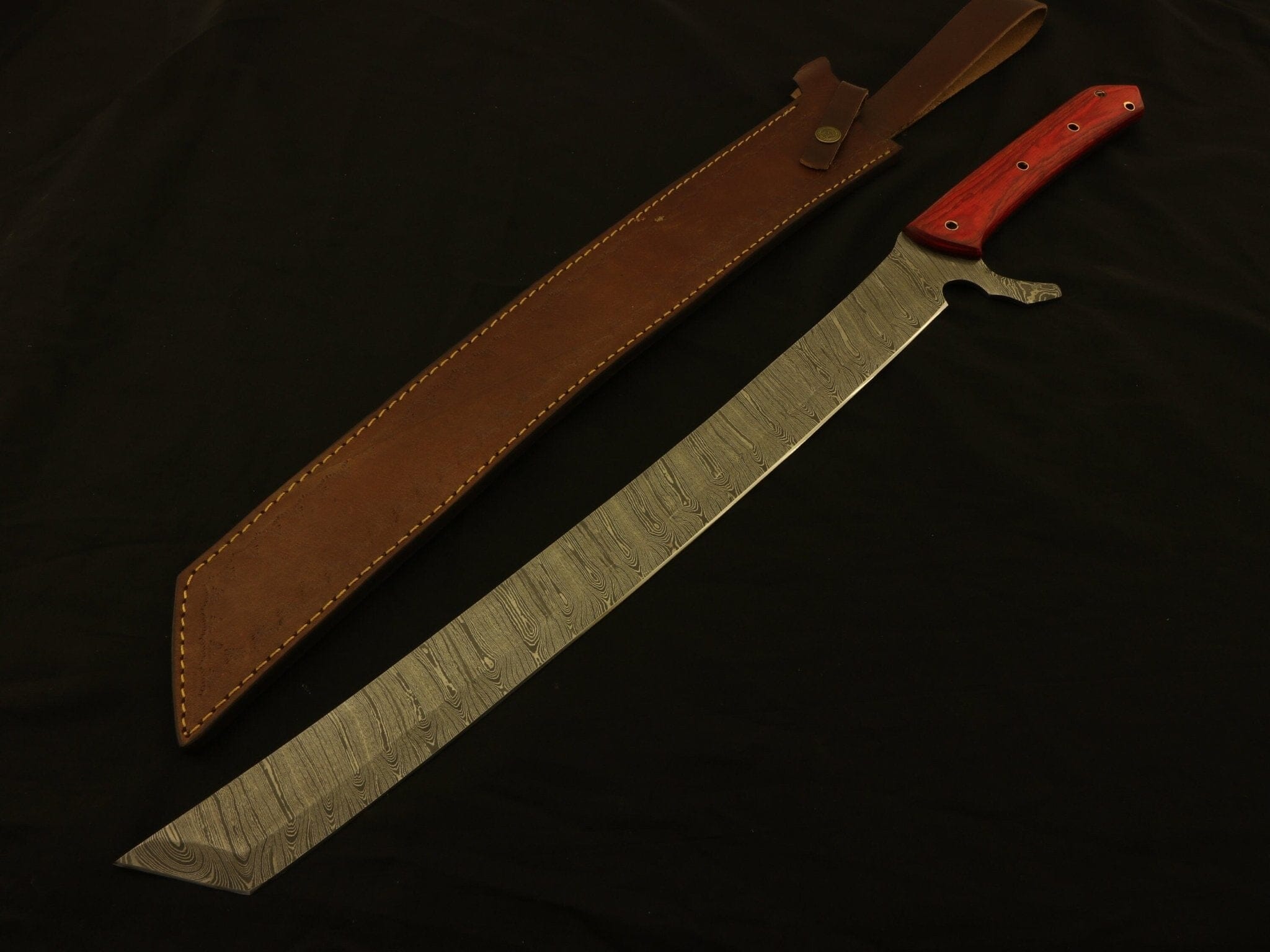Custom Handmade Damascus Steel | Damascus Sword Battle Ready With Sheath | Functional Warrior Sword Costume Weapons Terror Defender 