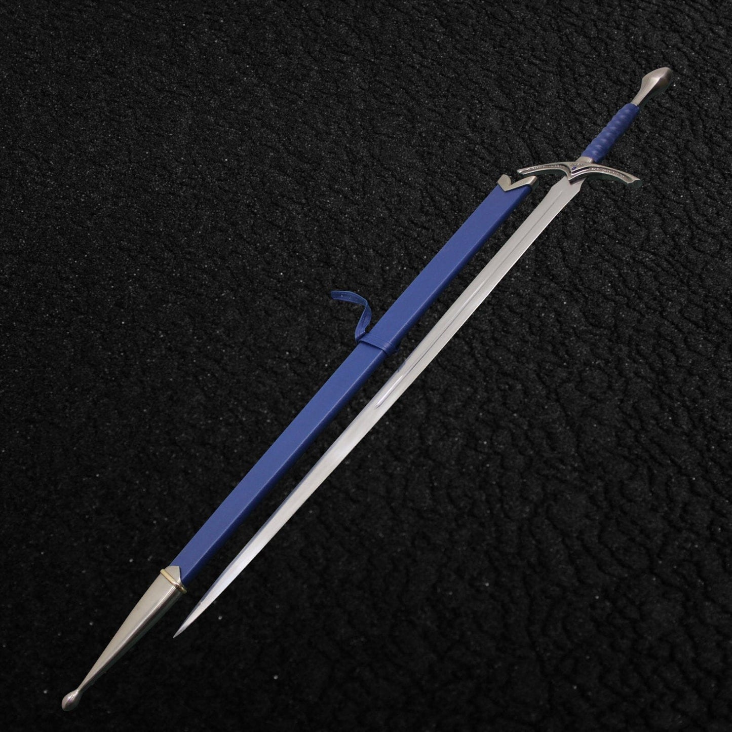 Handmade Glamdring Sword of Gandalf with Cover Lord of The Rings (LOTR) Replica Sword (Blue) Costume Weapons Terror Defender 