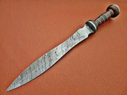 Roman Gladius Historical Custom Made Damascus Steel Blade, Dagger Warior Sword Costume Weapons Terror Defender 
